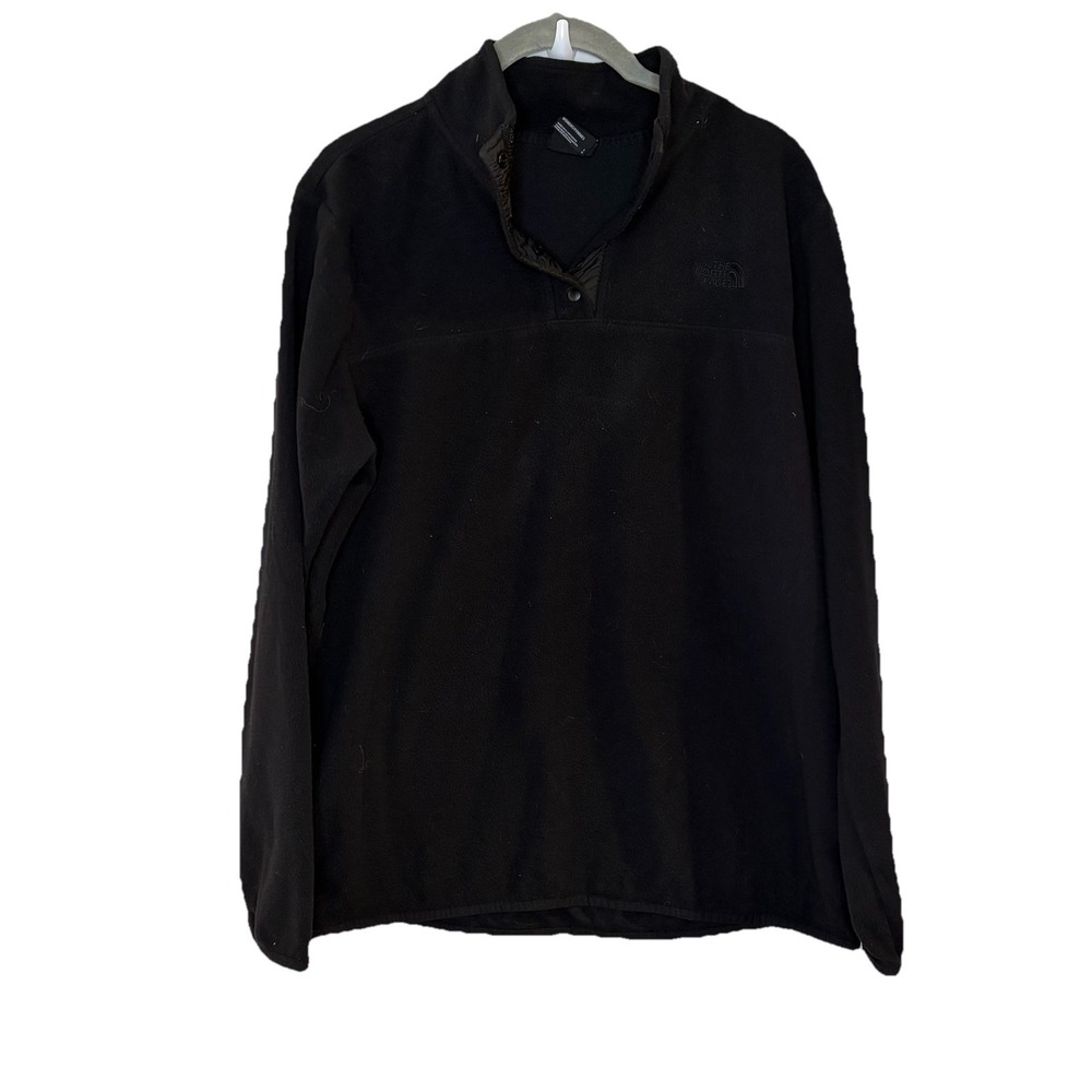 The North Face‎ Women's L Fleece Polartec Quarter Snap Pullover Solid Black